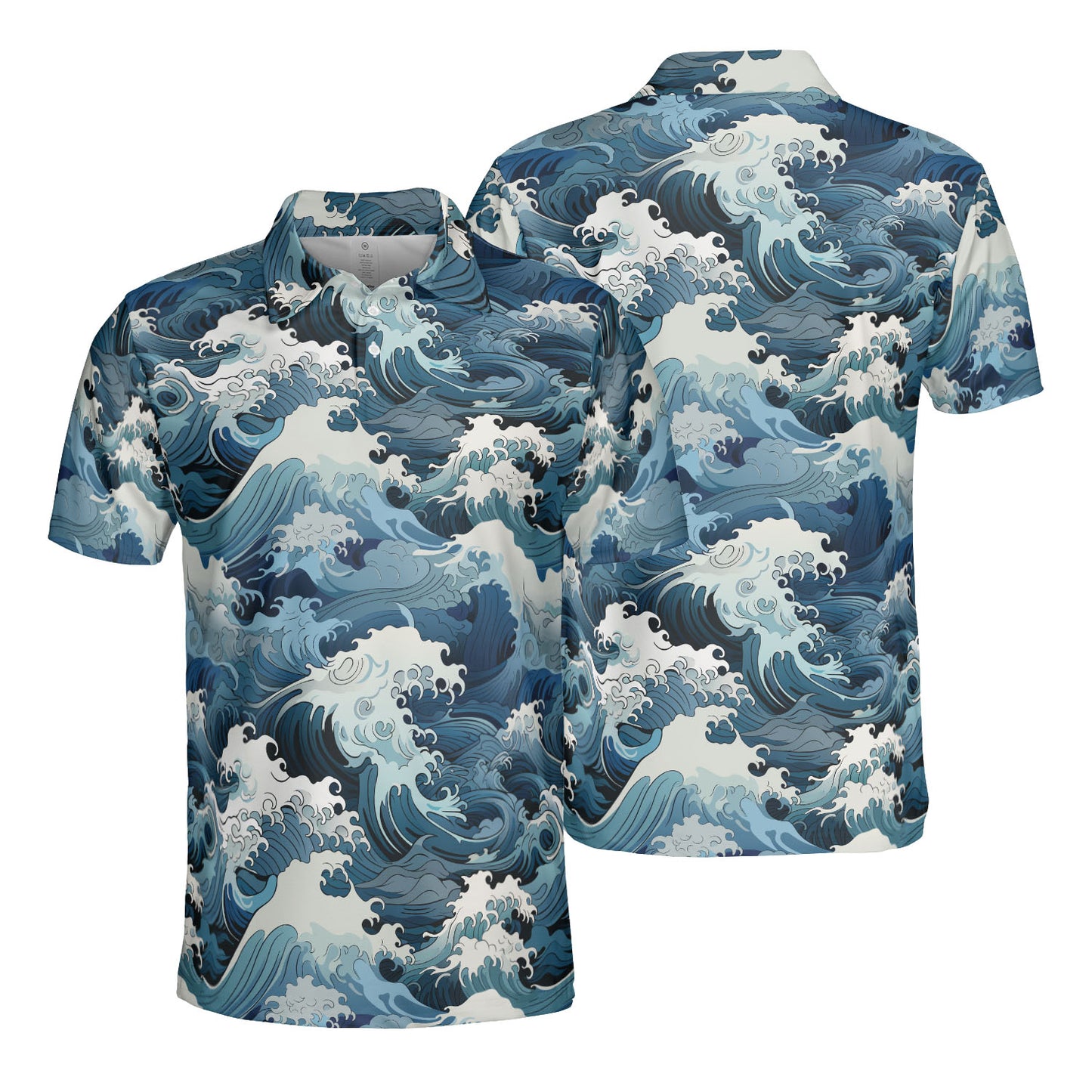 Ocean Waves Polo Shirt