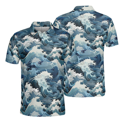 Ocean Waves Polo Shirt
