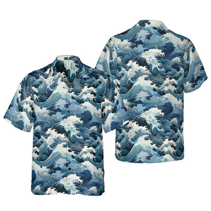 Ocean Waves Button Up Shirt
