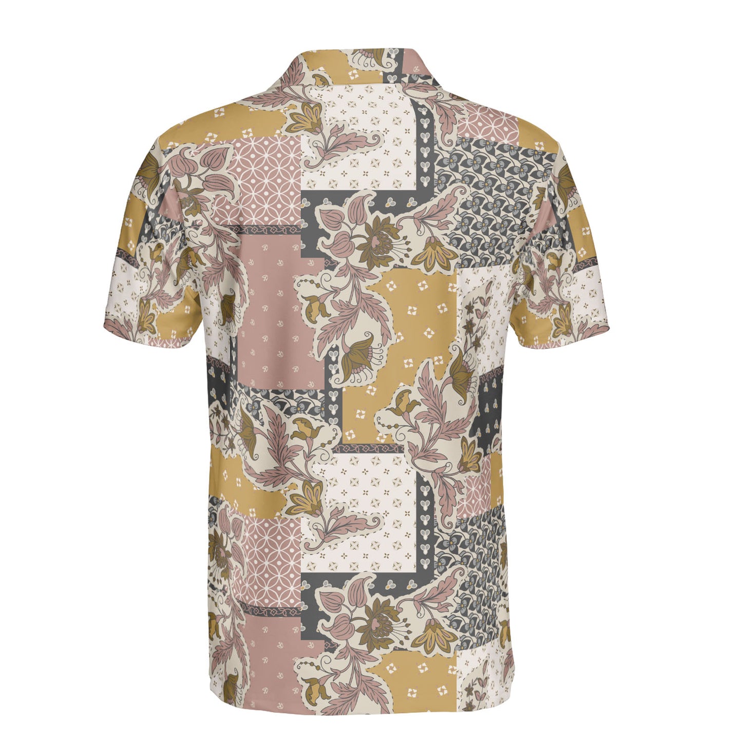 Old Floral Patchwork Polo Shirt