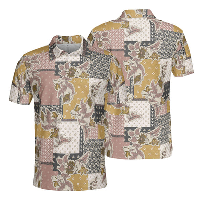 Old Floral Patchwork Polo Shirt