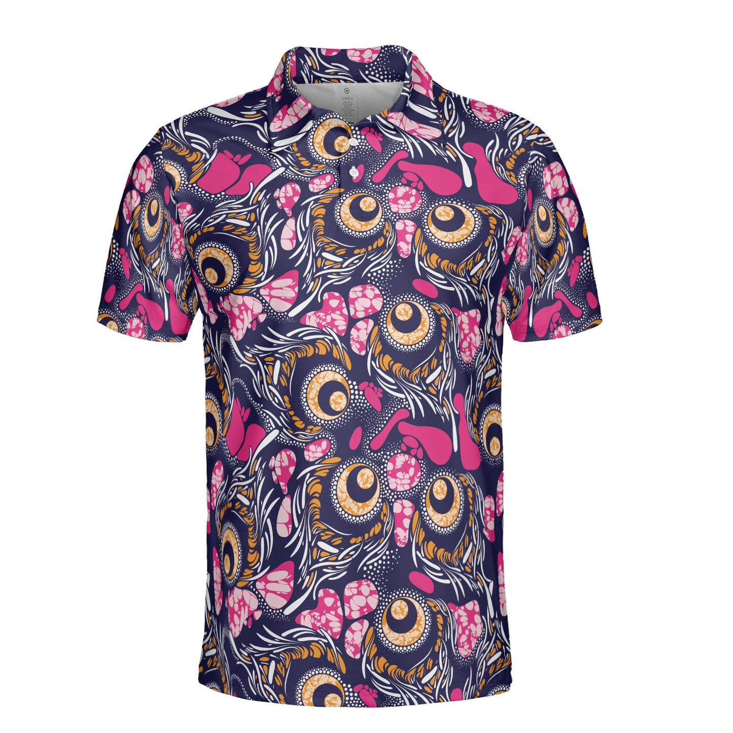 Orange & Pink Tribal Art Polo Shirt