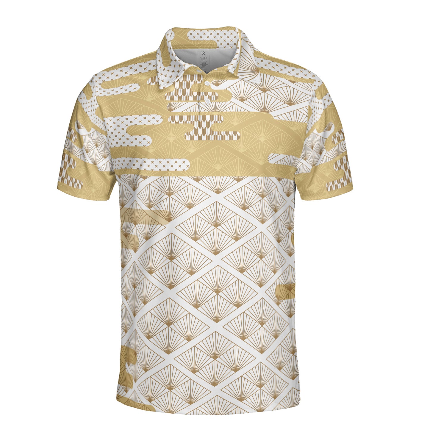 Oriental Geometric Collage Polo Shirt