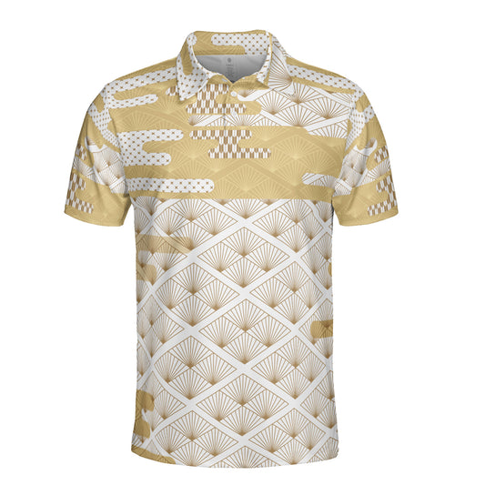 Oriental Geometric Collage Polo Shirt