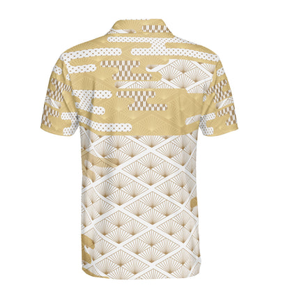 Oriental Geometric Collage Polo Shirt