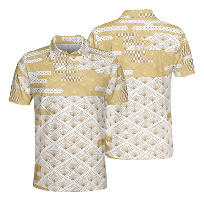 Oriental Geometric Collage Polo Shirt