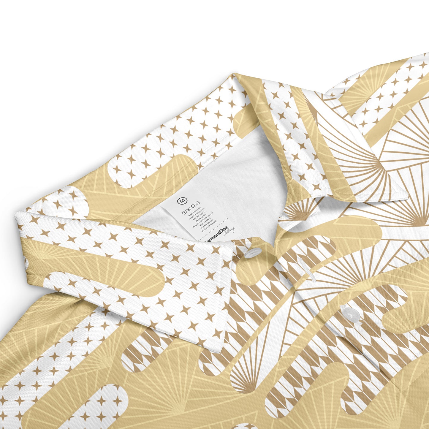 Oriental Geometric Collage Polo Shirt