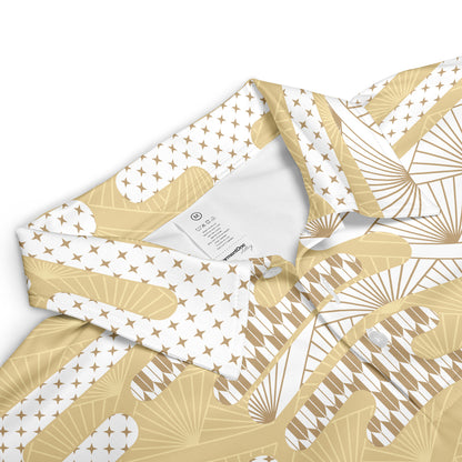 Oriental Geometric Collage Polo Shirt