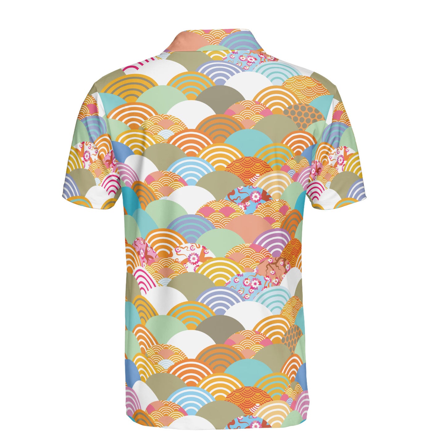 Oriental Fish Scales Polo Shirt