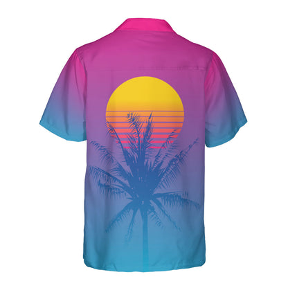 Palm Tree Sunset Button Up Shirt