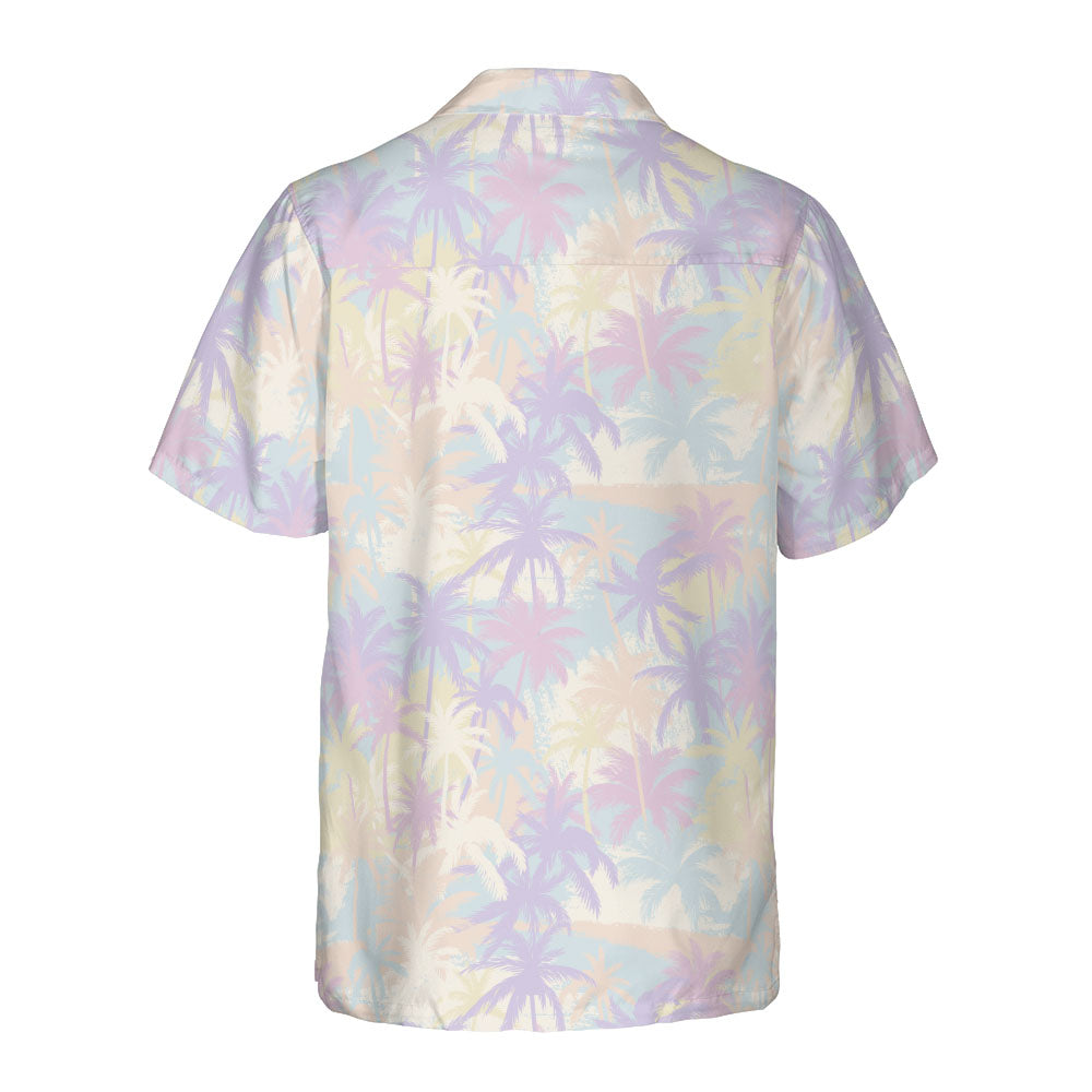 Pastel Palm Trees Button Up Shirt