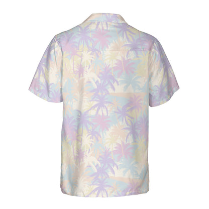Pastel Palm Trees Button Up Shirt
