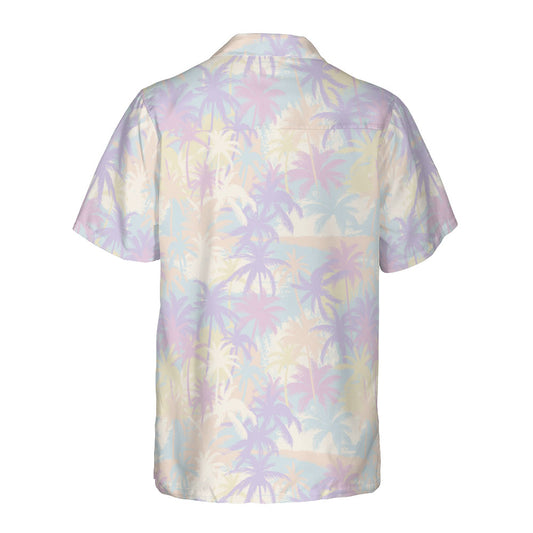 Pastel Palm Trees Button Up Shirt
