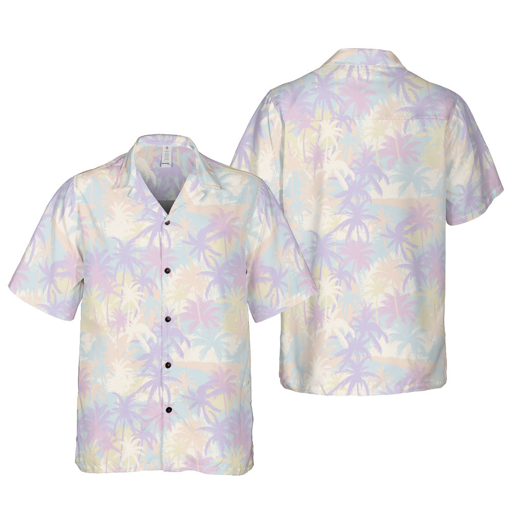 Pastel Palm Trees Button Up Shirt