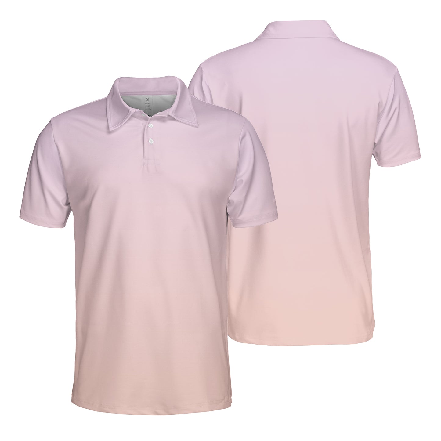 Pastel Pink & Orange Polo Shirt