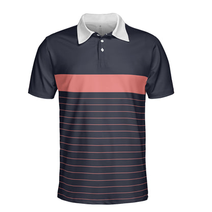 Peach Lines Polo Shirt