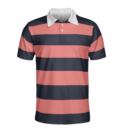 Peach Stripes Premium Polo Shirt