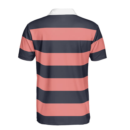Peach Stripes Polo Shirt