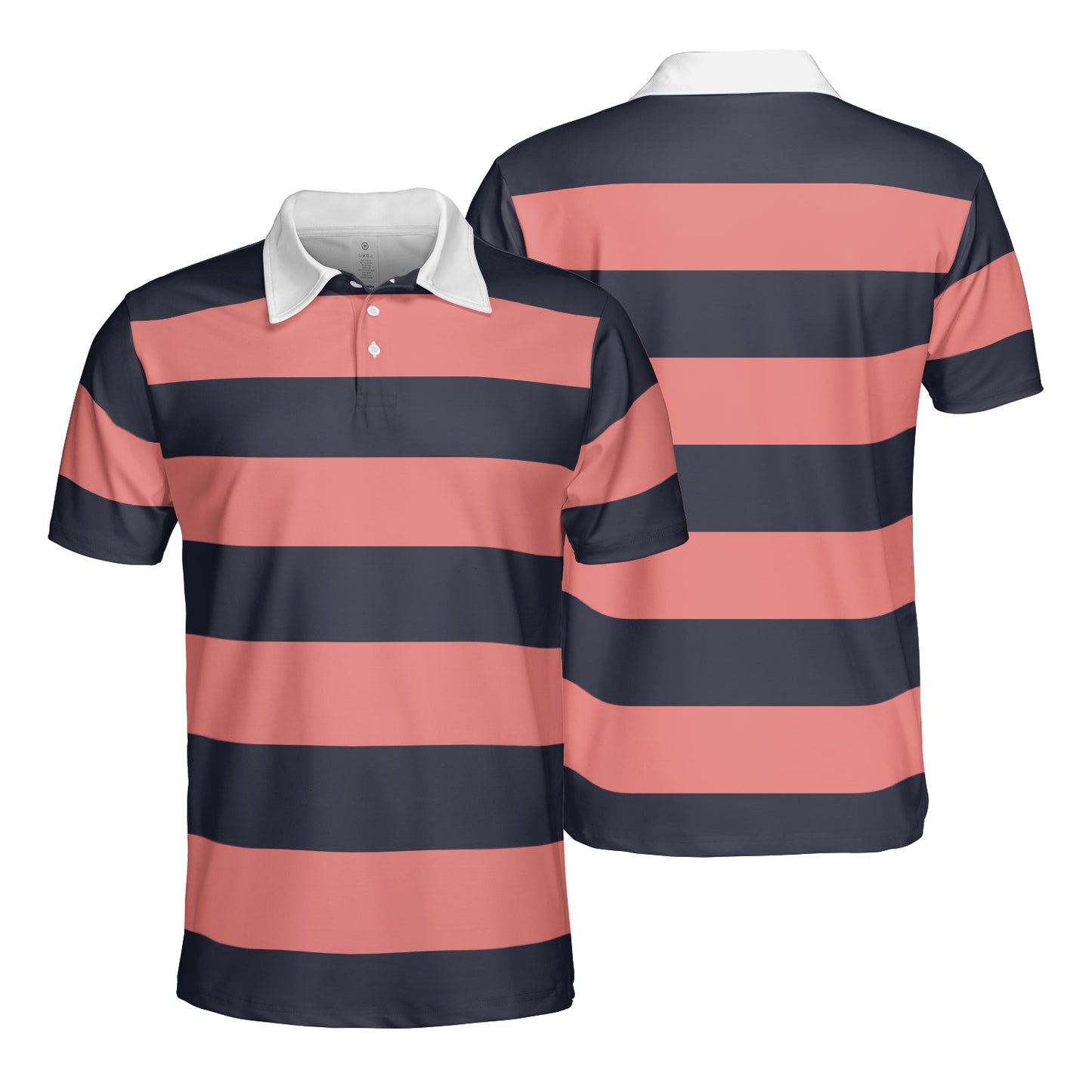 Peach Stripes Polo Shirt