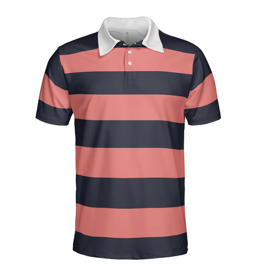 Peach Stripes Polo Shirt