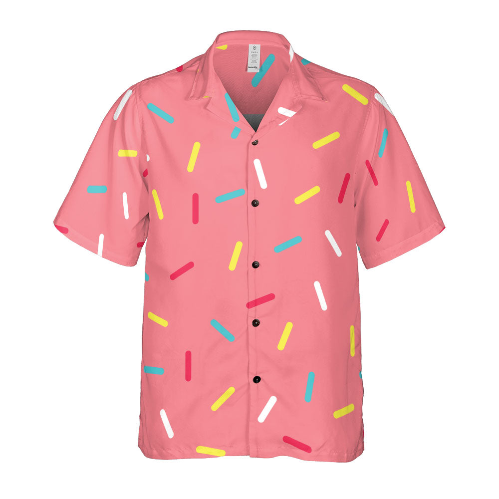 Pink Donut Sprinkle Button Up Shirt