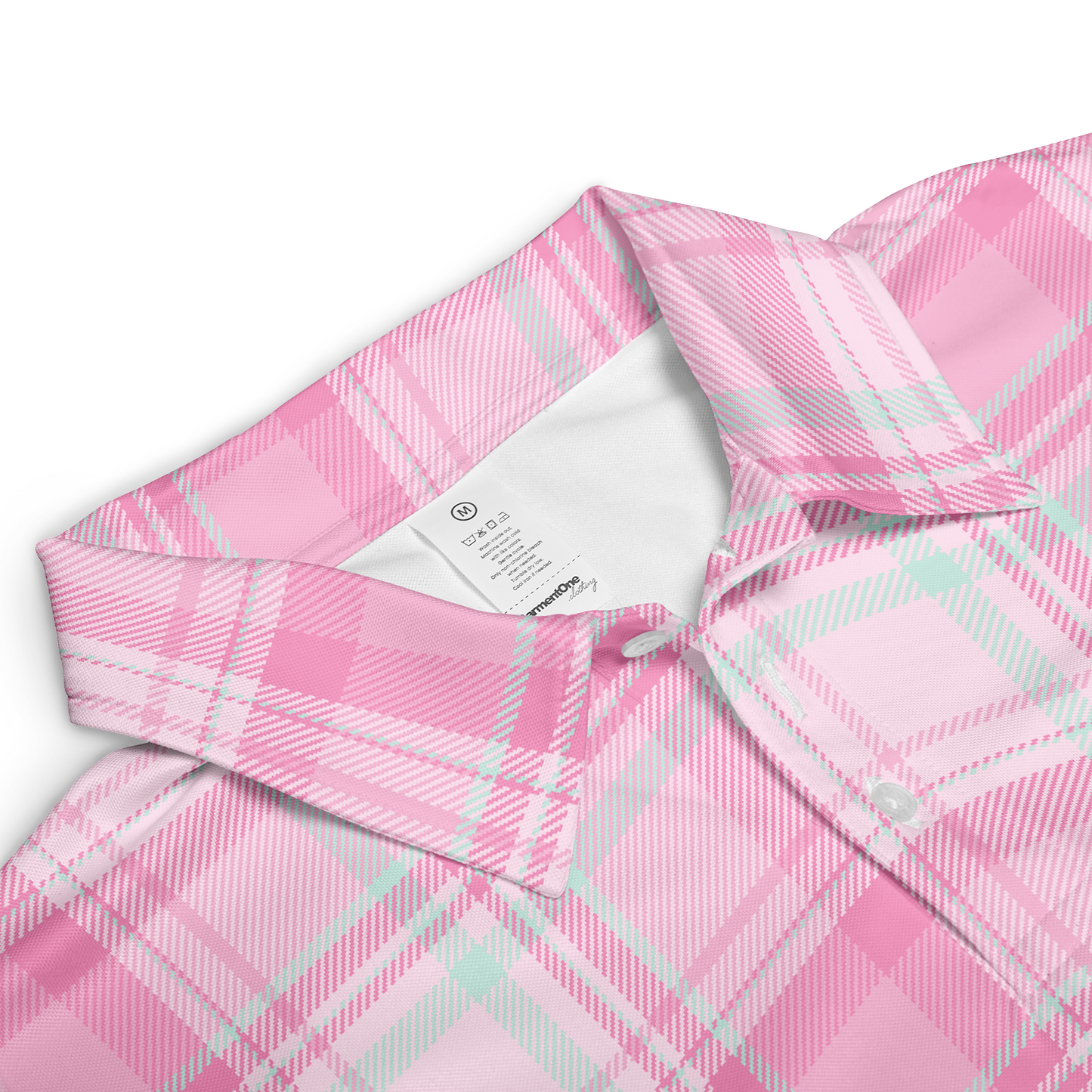 Pink Palette Plaid Polo Shirt