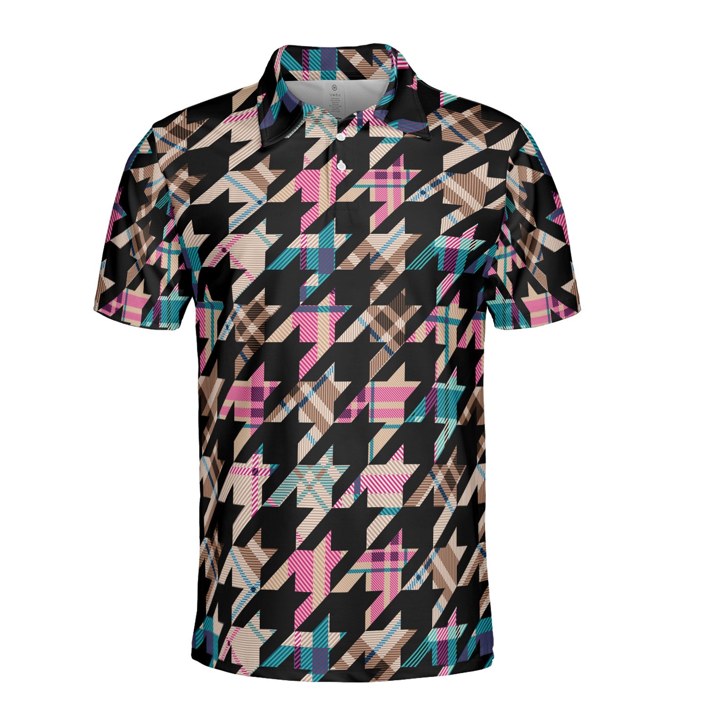 Plaid & Houndstooth Polo Shirt