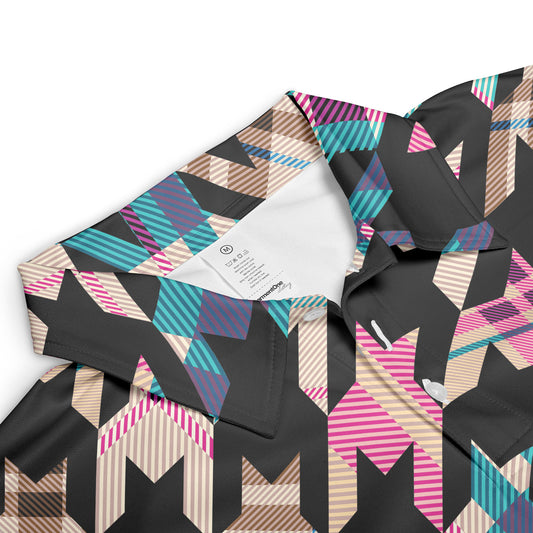 Plaid & Houndstooth Polo Shirt