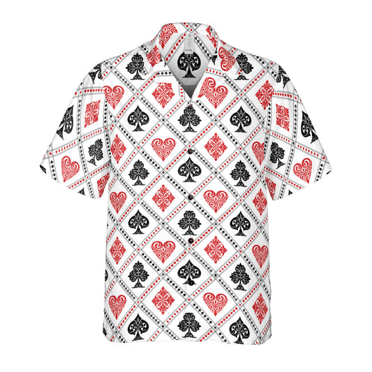 Playing Cards Suit Button Up Shirt
