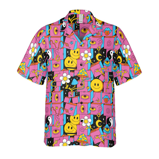 Psychedelic Cubes Button Up Shirt