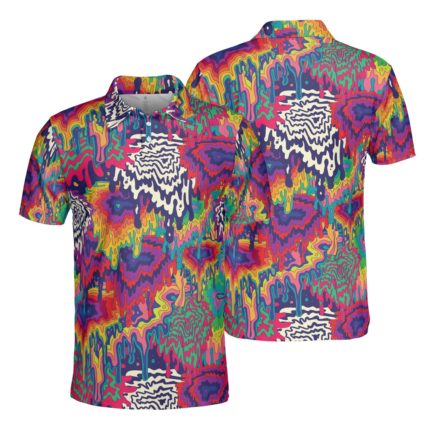 Psychedelic Dripping Paint Premium Polo Shirt