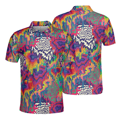 Psychedelic Dripping Paint Premium Polo Shirt