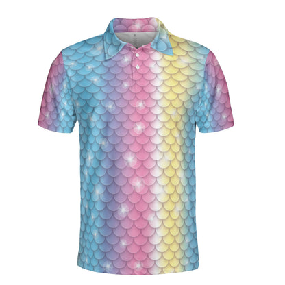 Rainbow Fish Scales Polo Shirt