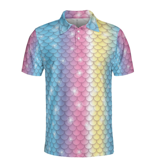 Rainbow Fish Scales Polo Shirt