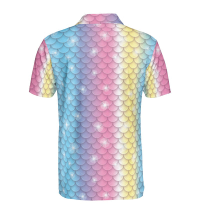 Rainbow Fish Scales Polo Shirt