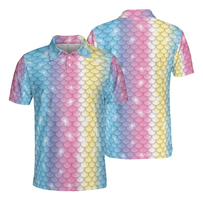 Rainbow Fish Scales Polo Shirt