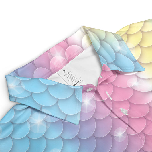 Rainbow Fish Scales Polo Shirt