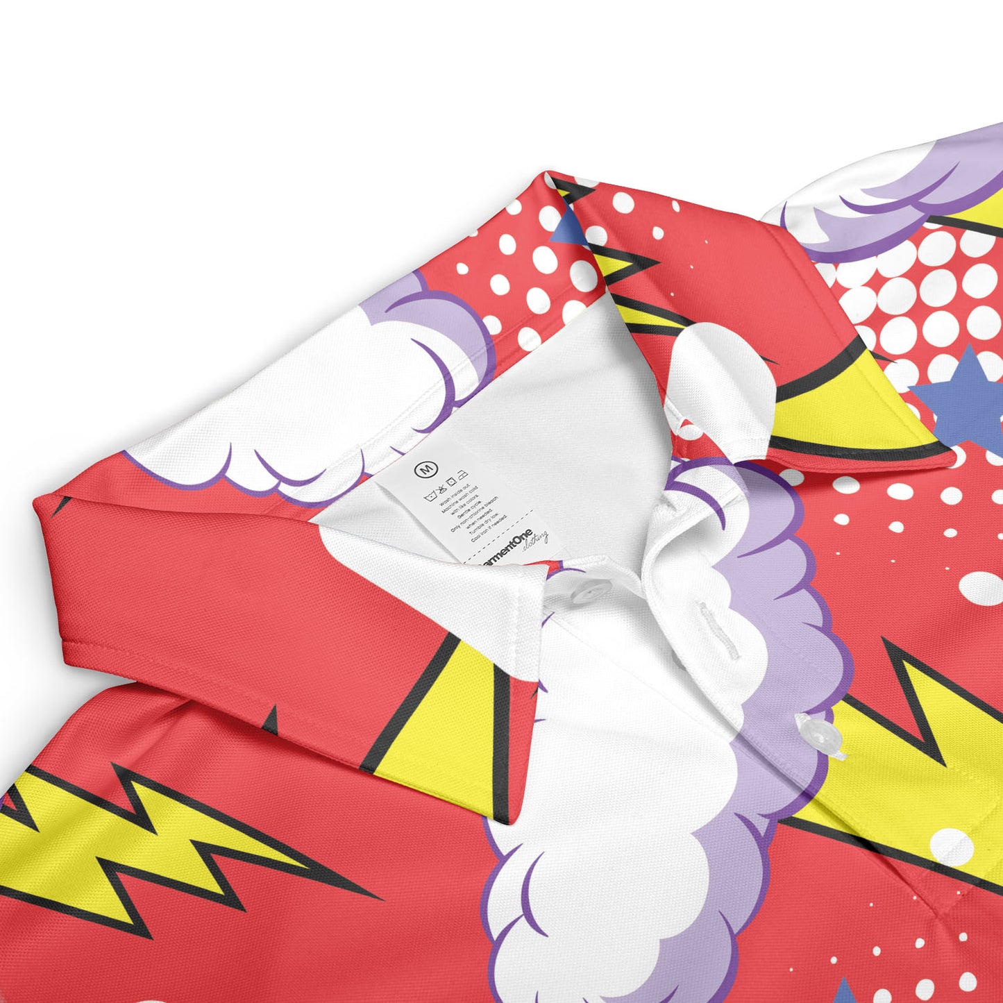 Red Comic Thunderstorm Polo Shirt