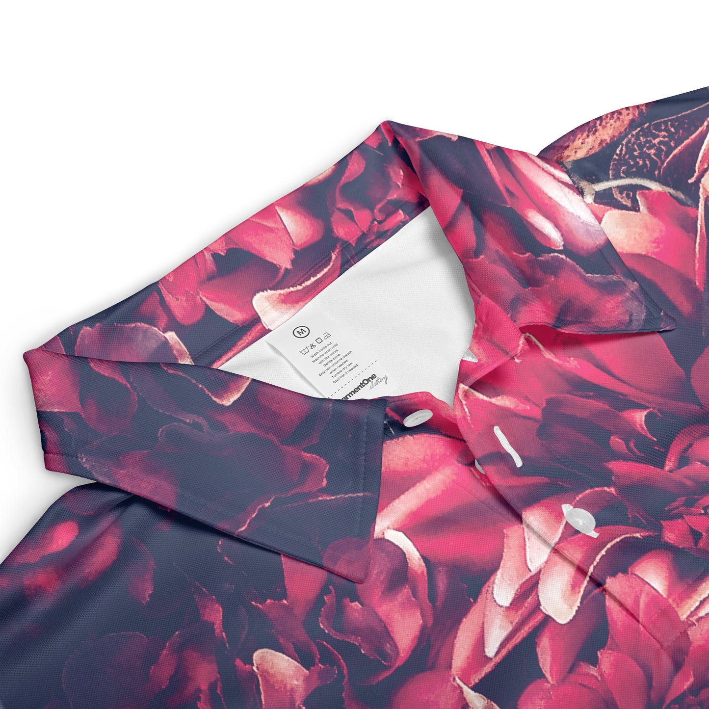 Red Flowers Polo Shirt