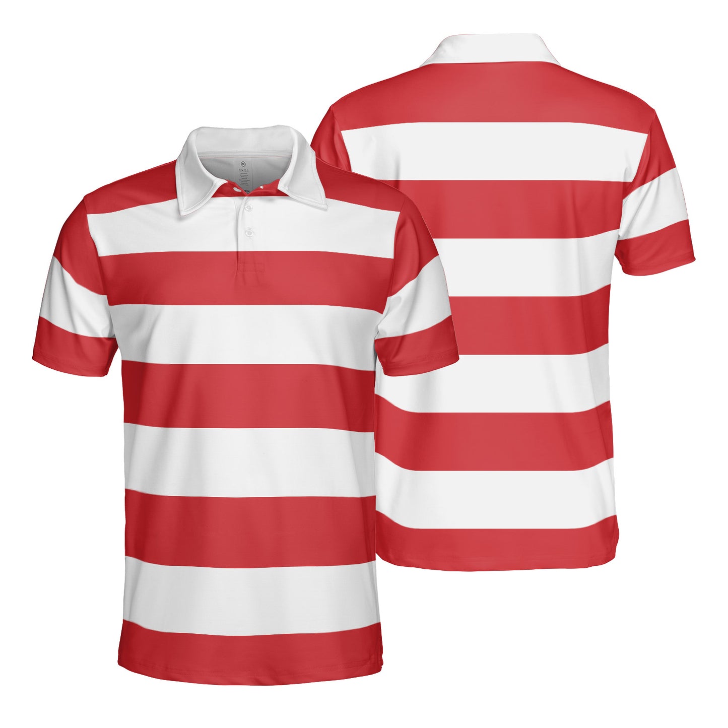 Red & White Stripes Polo Shirt