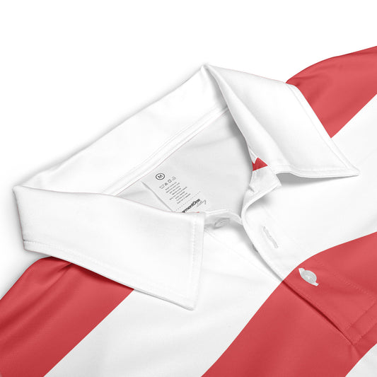 Red & White Stripes Premium Polo Shirt