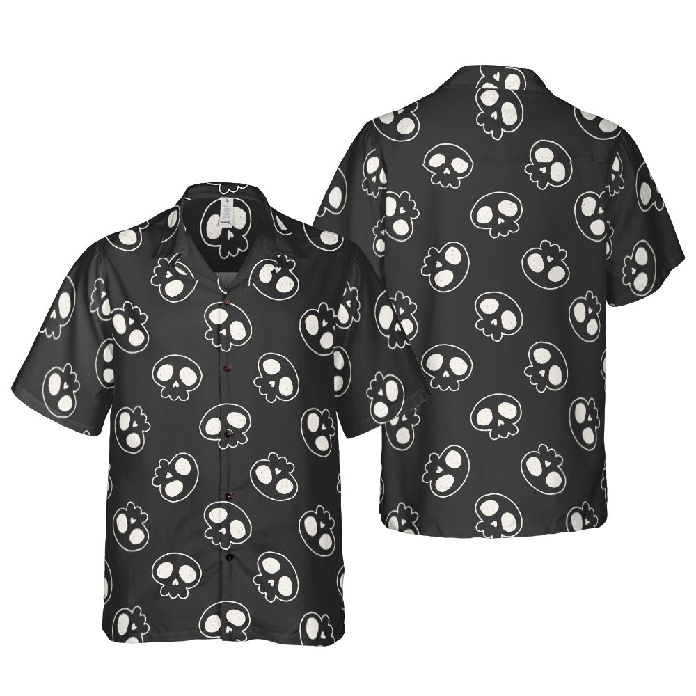 Skull Doodles Button Up Shirt