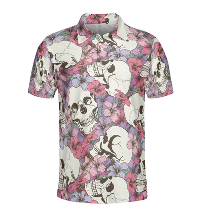 Skulls & Flowers Polo Shirt