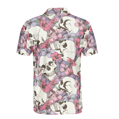 Skulls & Flowers Polo Shirt