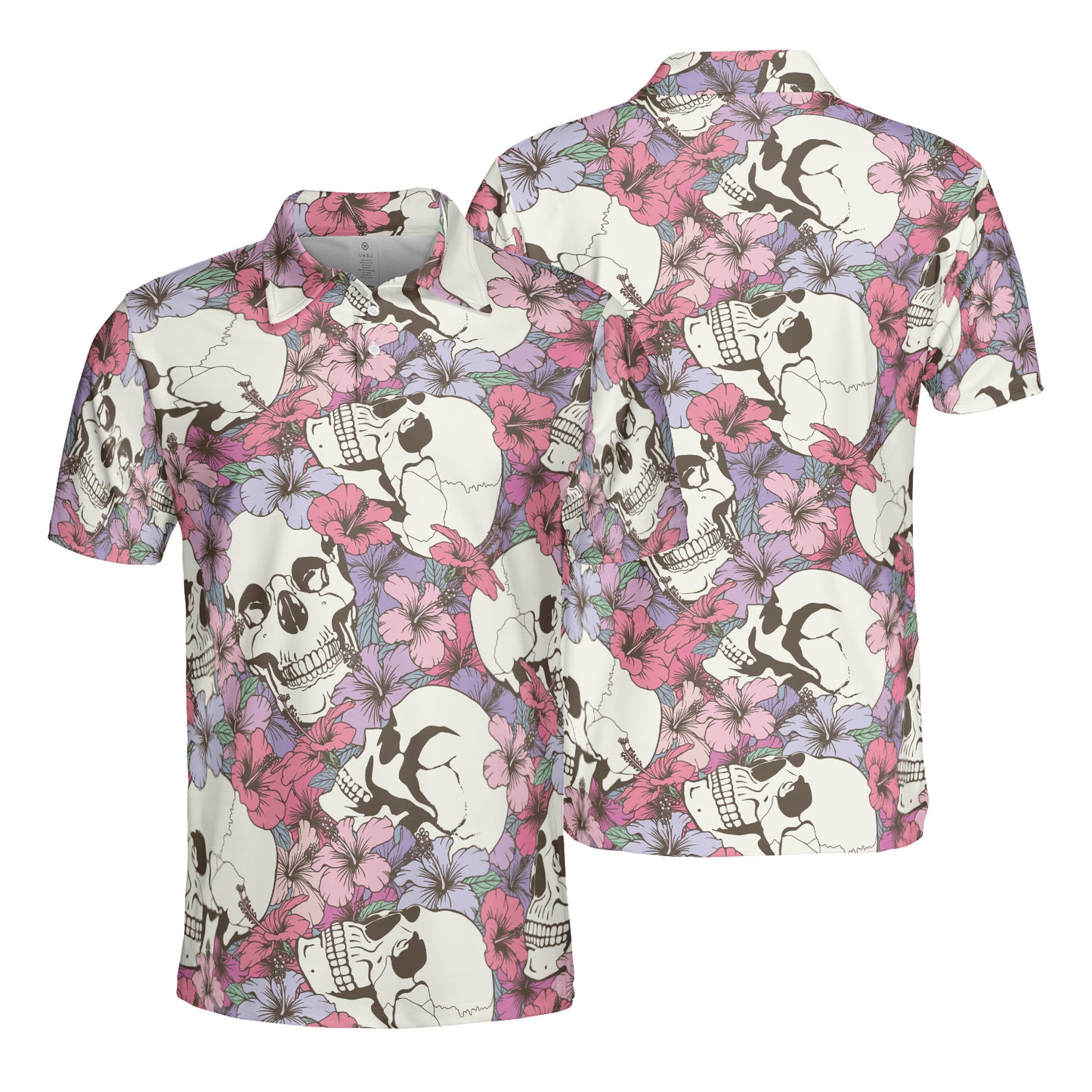 Skulls & Flowers Polo Shirt