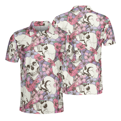 Skulls & Flowers Polo Shirt