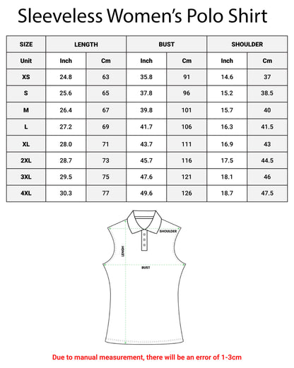 Independence Day Women's Sleeveless Polo Shirt