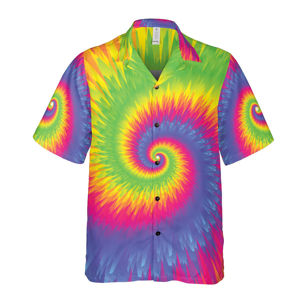 Spiral Tie Dye Button Up Shirt