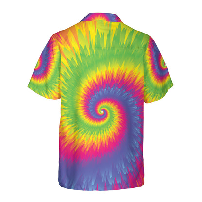 Spiral Tie Dye Button Up Shirt