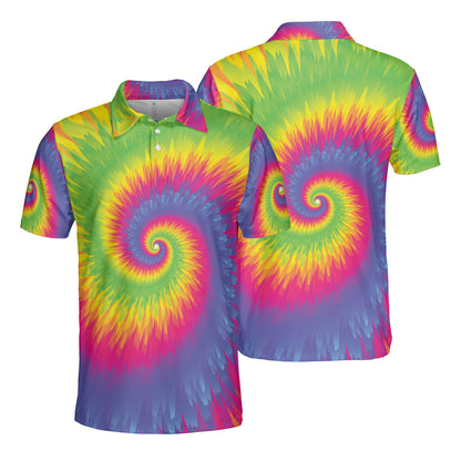 Spiral Tie Dye Polo Shirt
